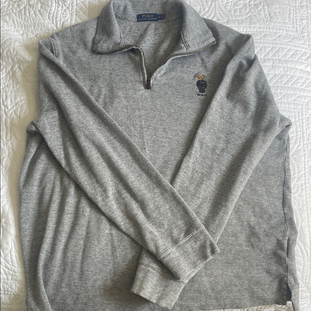 Polo by Ralph Lauren Gray Zip-Up Sweater